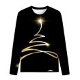 thumbnail image 3 of HKEJIAOI Woman's Long Sleeve Round Neck Christmas Tree Print Sweatshirt Relaxed Merry Christmas, 3 of 3