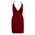 thumbnail image 2 of Drppepioner Fashion Womens Deep V-Neck Halter Backless Slit Mini Party Club Dress, 2 of 2