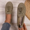 thumbnail image 2 of Chaussures Richelieu en Suède à Franges pour Femmes, Printemps Automne, Ballerines à Enfiler, Mocassins Penny, Chaussures de Marche, 2 of 8