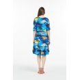 thumbnail image 3 of Women's Hawaiian 3/4 Sleeve Mermaid Ruffle Tunic Dress XL Sunset Blue, 3 of 5