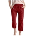 thumbnail image 1 of School Clothes for Girls Suet Pants for Girls Kids Comfortable High Waisted Wide Leg Pants Drawstring Elastic Trousers Comfy Straight Leg Long Pants With Pockets, 1 of 5
