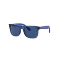 thumbnail image 4 of Ray-Ban Junior RJ9069S Justin Square Sunglasses, Rubber Transparent Blue/Dark Blue, 48 mm, 4 of 4
