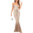 thumbnail image 3 of TIMIFIS Women's Sequined Sleeveless Party Cocktail Evening Prom Gown Mermaid Maxi Long DressFall, 3 of 4