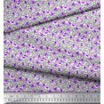 thumbnail image 3 of Soimoi Polyester Crepe Fabric Flower Artistic Printed Craft Fabric by The Yard 52 Inch Wide, 3 of 3