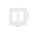 thumbnail image 2 of UPOUART White Double Outlet Cover Plate Screwless Wall Plate Cover for Modern Home, 2 of 8