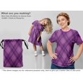 thumbnail image 5 of oneOone Cotton Jersey Purple Fabric Check Fabric For Sewing Printed Craft Fabric By The Yard 58 Inch Wide, 5 of 5