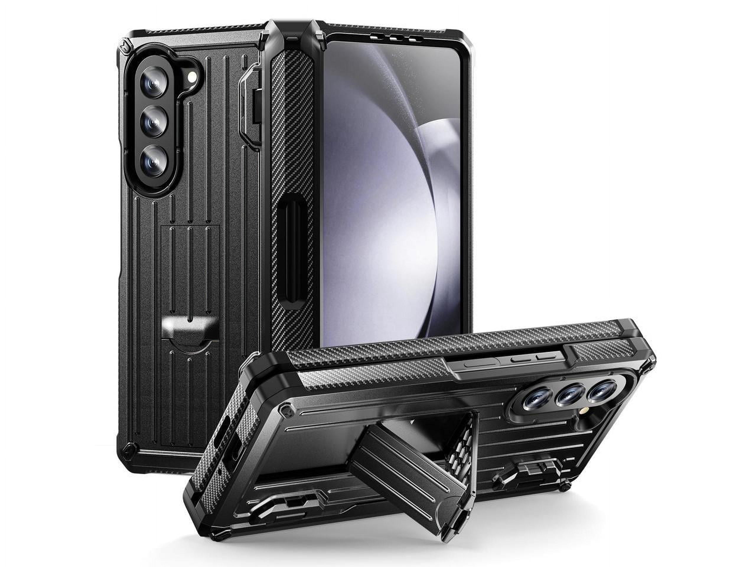 Case for Samsung Galaxy Z Fold 5 5G 2023, Military-Grade Full-Body Shockproof Phone Cover Rugged Bumper Case with Built-in Screen Protector & Kickstand & S Pen Slot