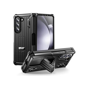 Case pour Samsung Galaxy Z Pli 5 5G 2023, Étui de protection à amortisseur complet militaire avec protecteur d'écran intégré & Tableau de bord & S Fente du stylo