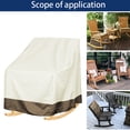 thumbnail image 3 of LSLJS Housse Imperméable pour Mobilier de Patio, Housse pour Fauteuil Berçant Simple, Housse de Tabouret de Mobilier de Jardin Anti-Cendres Cover, Rocking Cover, 3 of 4