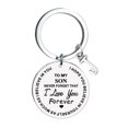 thumbnail image 4 of Creative DIY To My Son Stainless Steel Last Name 26 Letter Keychain 2.5x2.5cm, 4 of 8