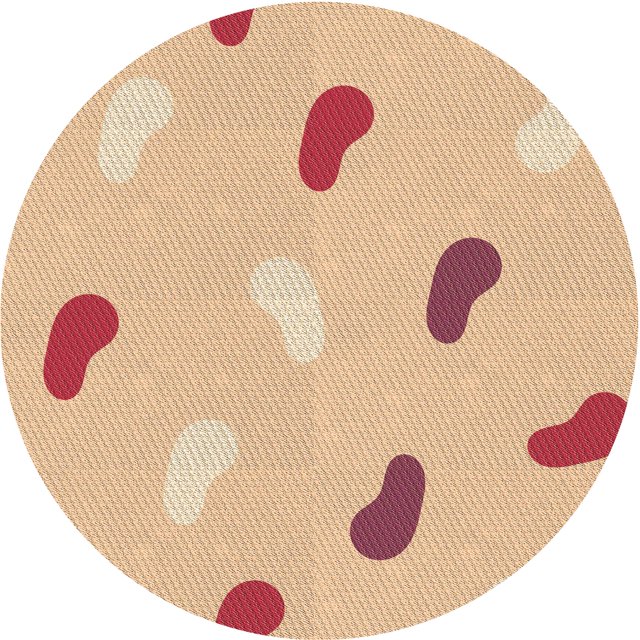 Ahgly Company Tapis Rond Lavable en Machine Intérieur Transitionnel Brun Or, 5 Pieds Rond