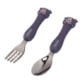 thumbnail image 3 of Adorable Cartoon Fork and Cartoon Fork Spoon Stainless Cute Toddler Table Setting Steel Toddler Feeding Training Spoons Forks Portable Animal Tableware for Kids  Tableware Set with, 3 of 8
