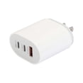 thumbnail image 2 of 65W USB C Wall Charger 3 Port PD Fast Charging Block, Compact Power Adapter with GaN Tech for 15 Pro, Portable Travel Charger Cube for Laptop Phone Tablet, White, 2 of 6