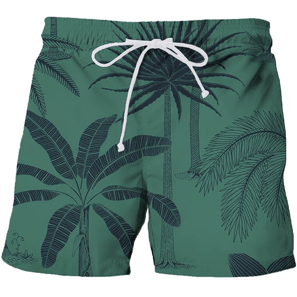 Mens Quick Dry Printed Short Swim Trunks with Mesh Lining Swimwear Bathing Suits