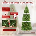 thumbnail image 4 of Alupssuc 5.5ft Prelit Artificial Slim Pencil Christmas Tree with 160 Warm White Lights, 420 Branch Tips and Foldable Stand, 4 of 7