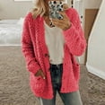 thumbnail image 2 of Fleece Cardigan Sweaters for Women Soft Long Sleeve Jacket with Pockets Button Down Open Front Fall Clothes, 2 of 5