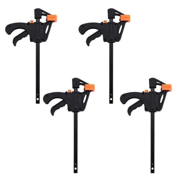 Cadeaux de la Fête des Pères Kcavykas Outils,Décor,Extérieur,Cliquet de Serrage en F de Barre de Travail en Bois de 91 mm Pince de Prise à Cliquet à Dégagement Rapide Fixé 4 Pcs