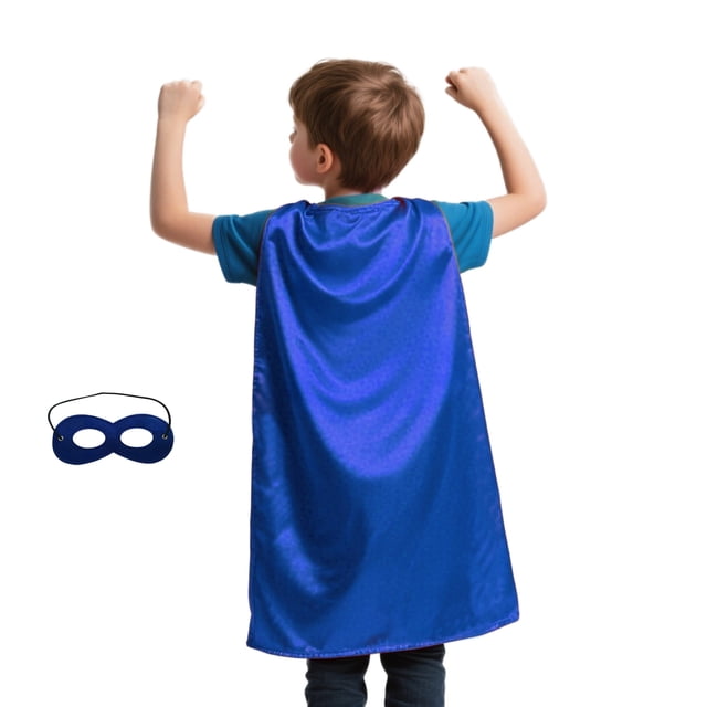 TOPTIE Satin Superhero Costume Capes & Mask Set for Holiday Festivals