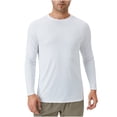thumbnail image 1 of Dagugfen Hauts pour Hommes Chemises de Protection Solaire Manches Longues Col Rond Ajusté Extensible Course Entraînement Chemises Été, 1 of 6