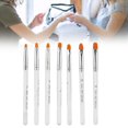 thumbnail image 3 of Nail Brush, For Nail Art Not Easy To Rust Nail Painting Brush, Not Easy To Shed Hair Manicure Store For Home Transparent Color,Gold, 3 of 8