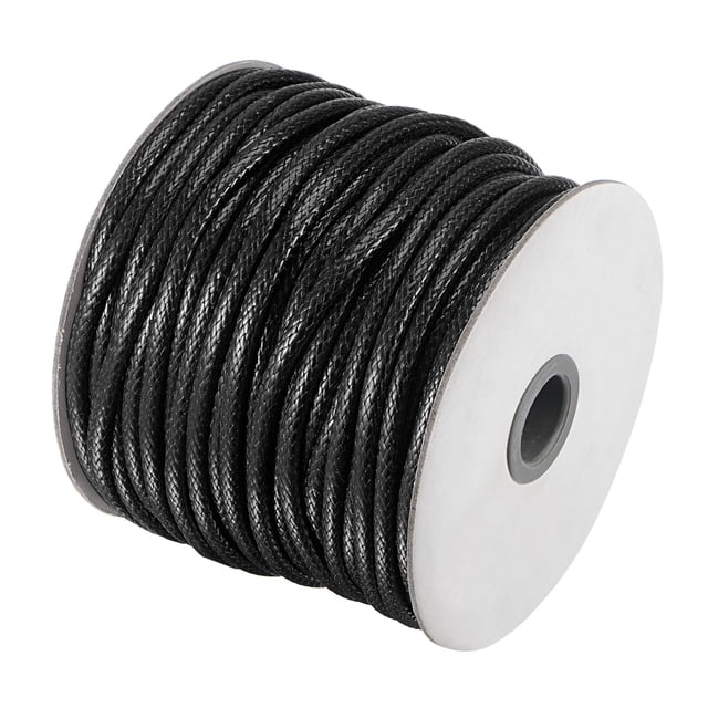 Unique Bargains Beading Thread Bracelet Weave Bead Craft Cord 5mm 36M/Roll (40-Yards) Decorative String, Black
