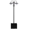 thumbnail image 1 of Outsunny 3-head LED Solar Light Lamp Street Light Post with Planter, Solar-powered Lamp Post, Black, 1 of 3