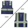 thumbnail image 4 of VENDACE Hi Vis Safety Reflective Mesh Vest for Men ANSI Class 2 High Visibility Vest with 8 Pockets and Zipper(Blue,XS), 4 of 4