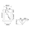 thumbnail image 4 of DROP Bath and Kitchen DR091065 Bathroom Vanity Top, 4 of 4
