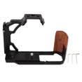 thumbnail image 2 of Camera Cage, Aluminum Alloy Video Camera Cage Rig With Wood Handle, Vlogging Video Shooting Filmmaking Rig Stabilizer For  ZFC Camera, Anodized, Easy To Install, 2 of 8