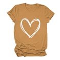 thumbnail image 2 of EGNMCR T-Shirts pour Femmes T-shirt à Col Rond Imprimé à Manches Courtes pour Femmes, Mode Décontractée, Coupe Ample, Hauts, 2 of 6