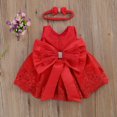 thumbnail image 1 of Princesse Fleur Fille Robe d'Été Tutu Anniversaire Fête Robes Baptême Dentelle Mariage Enfants Robe Formelle Robe 18-24 Mois, 1 of 8