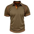 thumbnail image 1 of Penkiiy Men's Quick-Dry Short Sleeve Athletic Performance Pullover Shirt S Khaki, 1 of 1