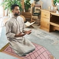 thumbnail image 4 of Mupvlun Portable Prayer Rug - Thick Embossed Flannel Prayer Mat with Sponge Base for Indoor/Outdoor Use (31.5''x47.24'') A1, 4 of 4
