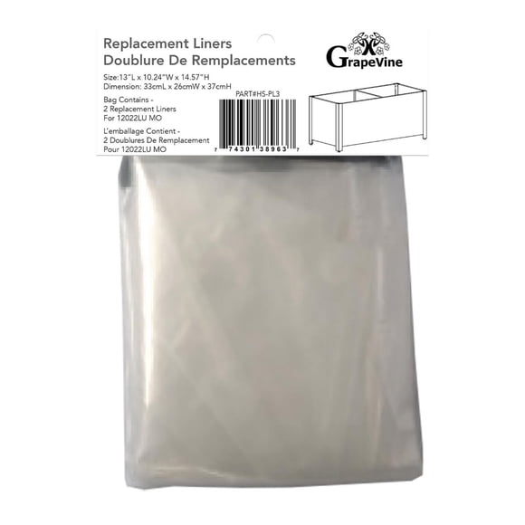 Grapevine Plastic Replacement Liner for Two Part Planter 12022Lu MO