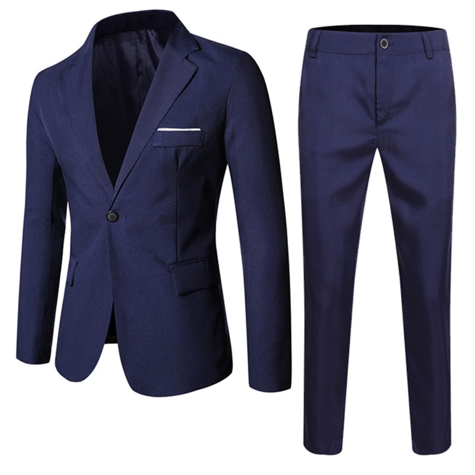 Hiiyo Tween Boys Formal Suit Solid Long Sleeve Blazer Trousers 2Pcs Set, Sizes 10-18