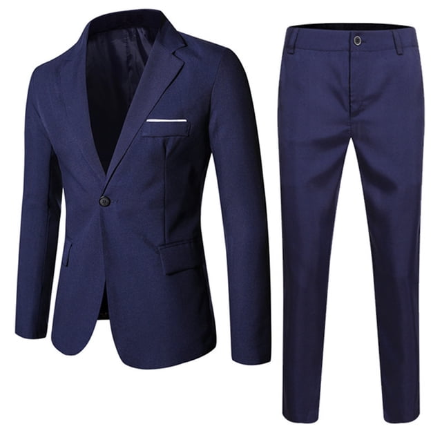 Hiiyo Tween Boys Formal Suit Solid Long Sleeve Blazer Trousers 2Pcs Set, Sizes 10-18