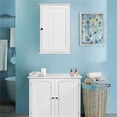 thumbnail image 3 of Yaheetech 3 Tier Wall Mounted Storage Cabinet w/Single Door Kitchen/Living Room,White, 3 of 7