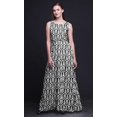 thumbnail image 4 of Bimba Ikat Ladies Round Neck Sleeveless Long Tank Casual Maxi PrintDress-Medium, 4 of 5