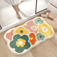 thumbnail image 4 of Cute Flower Bathroom Rug, Machine Washable Bathroom Floor Mat, Extra Soft Absorbent Non-Slip Bath Rug,40x60cm, 4 of 5