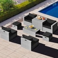 thumbnail image 3 of Costway Ensemble de Mobilier de Terrasse en Rotin 8 Pcs Housse Imperméable de Rangement Coussin, 3 of 10