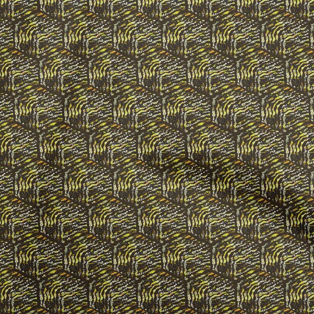 oneOone Viscose Chiffon Yellow Fabric Abstract Sewing Craft Projects Fabric Prints By Yard 42 Inch Wide