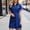 Bleu Foncé, variante sur Sentmoon Robe en Denim pour Femmes avec Poches, Manches Courtes, Col à Revers, Robe de Soirée 2026, Couleur Unie, Coupe Régulière, Extensible, Boutonnée avec Fermeture Éclair, Boho, Mignonne, Robes d'Été pour Femmes
