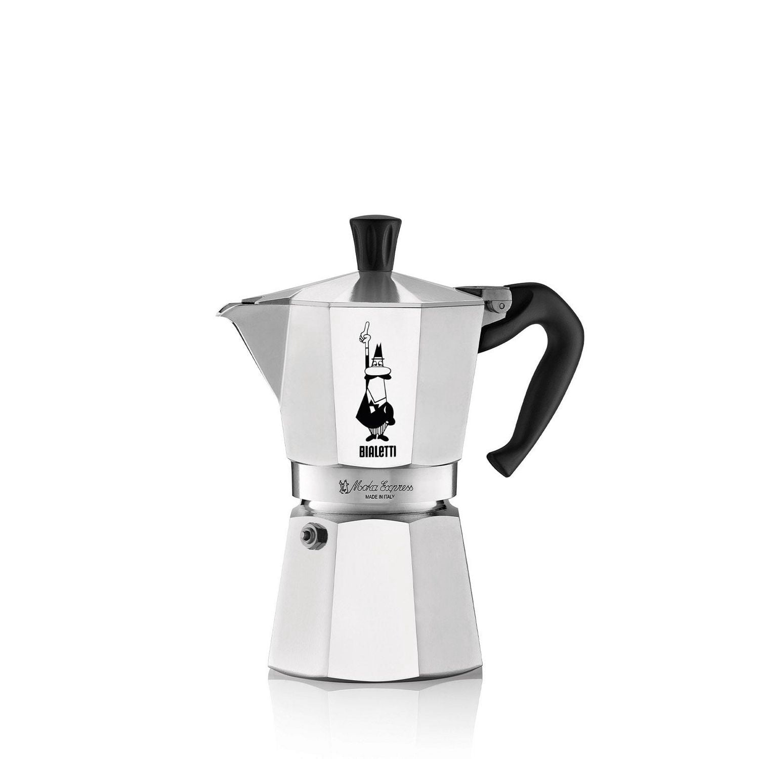 Bialetti - Moka Express Moka Pot 3 Cups, Iconic Stovetop Espresso Maker, Makes Real Italian Coffee, Aluminum, Silver
