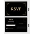 thumbnail image 3 of Inkdotpot RSVP Postcards (Set Of 50) 4"X6" Blank With Mailing Side,RSVP Reply Response Cards For Wedding Black Print Return Cards, 3 of 5