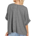 thumbnail image 4 of Timegard Womens Tops Square Neck Short Sleeve Comfy Casual Loose Top Basic T Shirt Oversized Blouse, 4 of 7