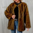 thumbnail image 4 of Hvobtty Veste en Molleton Décontractée à Manches Longues pour Femmes, Manteau Chaud en Fausse Fourrure pour Femmes Dames, Manteau d'Hiver Uni à Col Rond, 4 of 4
