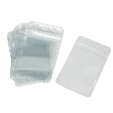 Unique Bargains Porte-Badges Verticaux Étanches en PVC Transparent pour Cartes d'Identité, 10 Unités