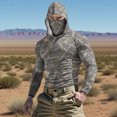 thumbnail image 2 of Chandail à Capuchon Rafraîchissant pour Hommes Unisexe à Imprimé Camouflage, Couvre-Visage et Protection Solaire UPF, Haut à Manches Longues Coupe Raglan avec Tissu Ultraléger Qui Évacue l'Humidité, Capuche Ajustable pour Aventures d'Été Style Décontracté Sportif, 2 of 9