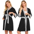 thumbnail image 2 of Maternity Nursing Pajamas Gown - Solid Color, Polyester, Postpartum/Home/Feeding Wear, All Seasons, 2 of 7