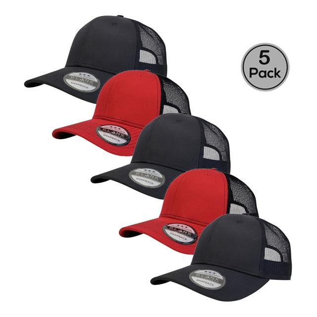 Blank Activewear, Pack of 5 Snapback Trucker Hats